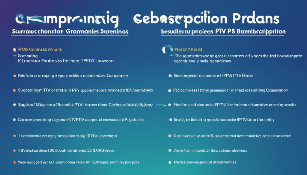 IPTV subscription plans comparison