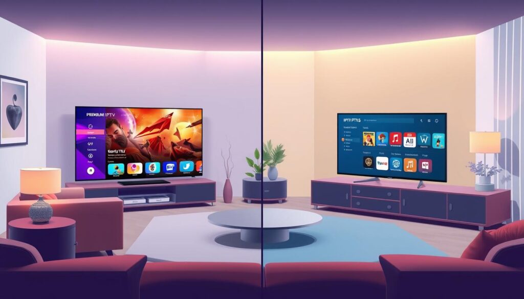 Comparing Paid and Free IPTV Smart TV Apps