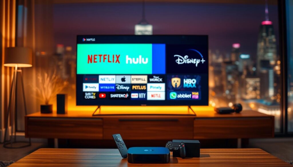 Une image de haute qualité montrant un éventail de chaînes de streaming premium.