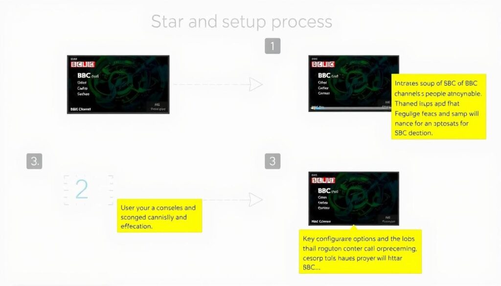 An image representing the setup process of BBC on IPTV