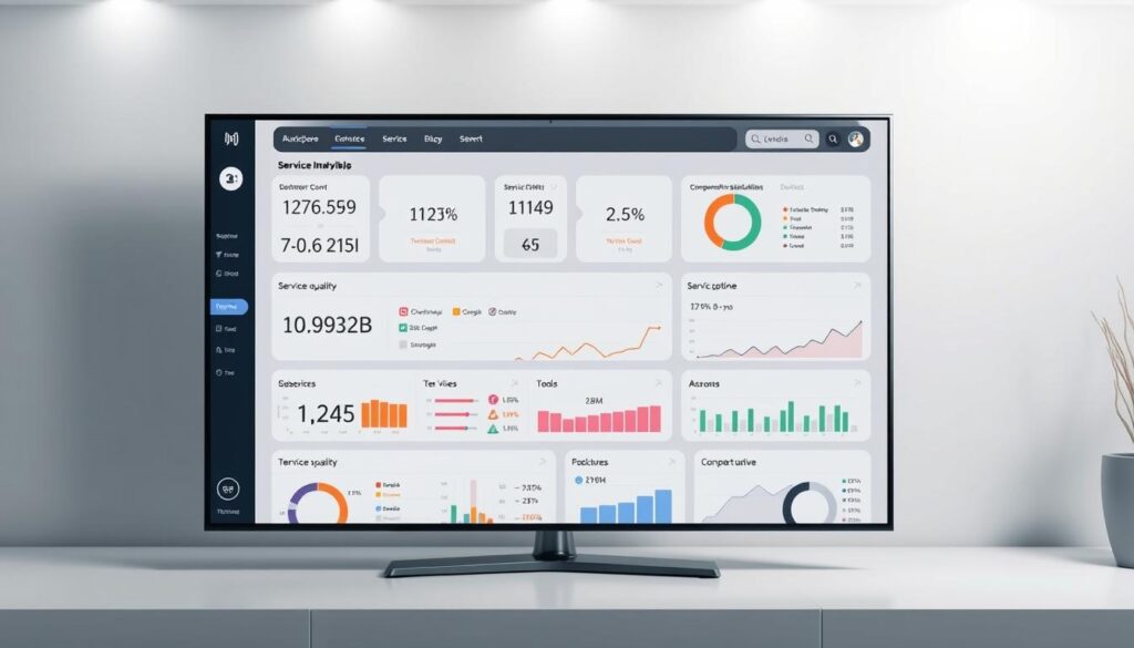 An in-depth performance analysis of the best IPTV service provider, showcasing a sleek and modern dashboard. The foreground features a comprehensive overview of key metrics, including subscriber count, channel availability, and service uptime. The middle ground presents visually appealing charts and graphs that highlight service quality, customer satisfaction, and comparative industry data. The background showcases a minimalist, yet sophisticated design, with clean lines and a muted color palette that evokes a sense of professionalism and trustworthiness. Soft lighting accentuates the details, creating a polished and visually-striking presentation that effectively communicates the provider's excellence and reliability.