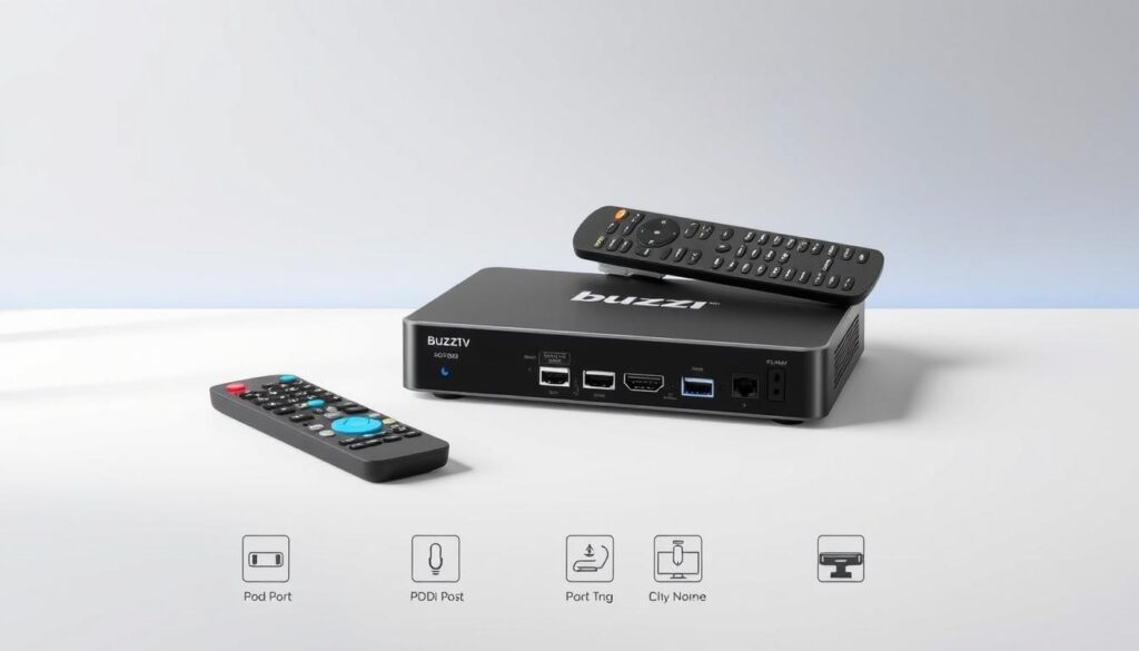 Generate an image of the BuzzTV XR4000 IPTV box