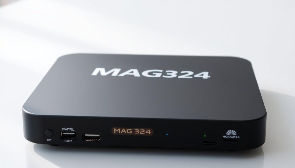 Generate an image of the MAG324 IPTV box