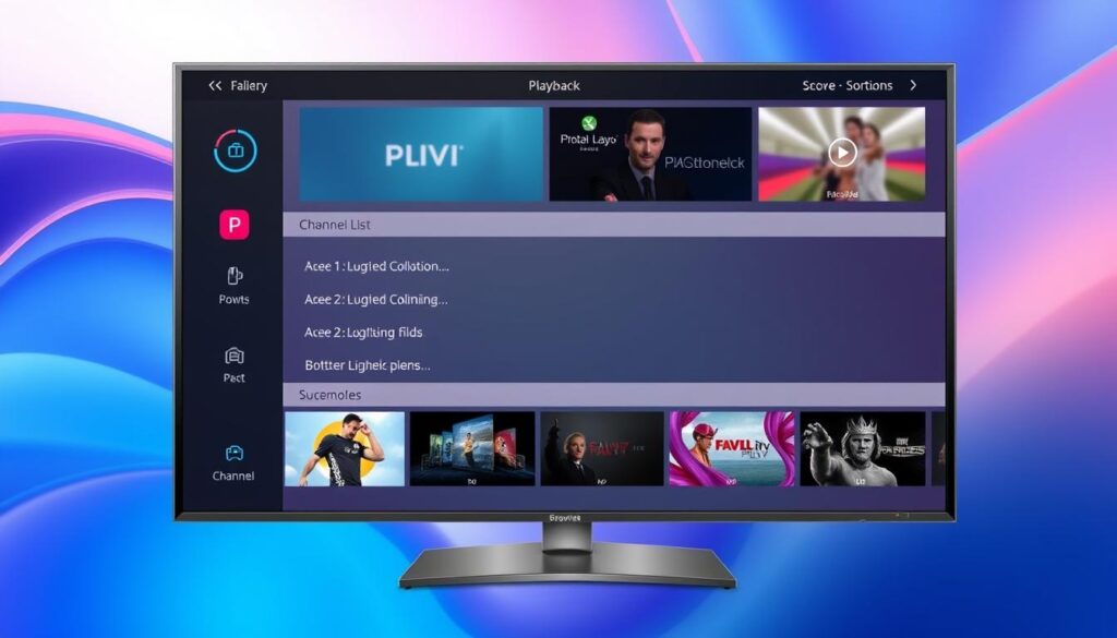 Generate an image of the Perfect Player IPTV interface.