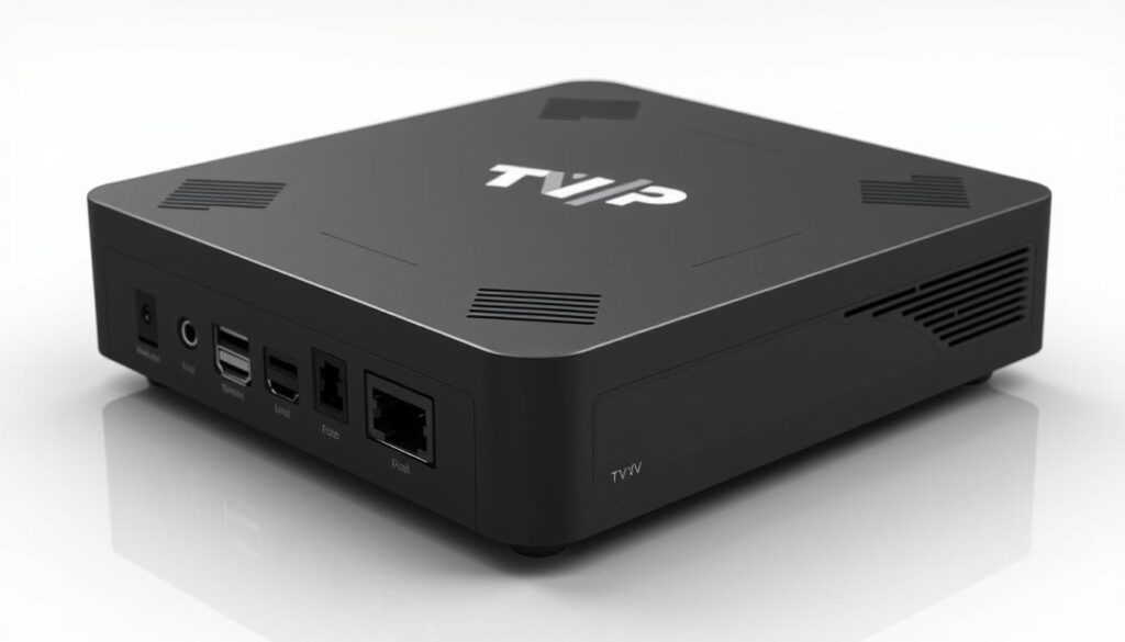Generate an image of the TVIP v.605 IPTV box