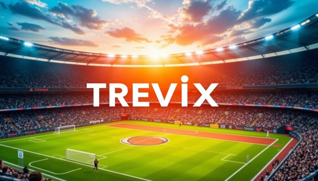 Generate an image representing Trevix Play's HD and 4K sports streaming service.