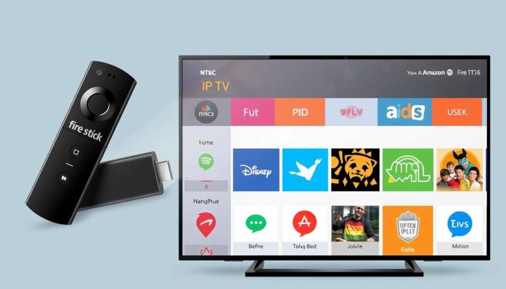 Image of Amazon FireStick with IPTV app installed