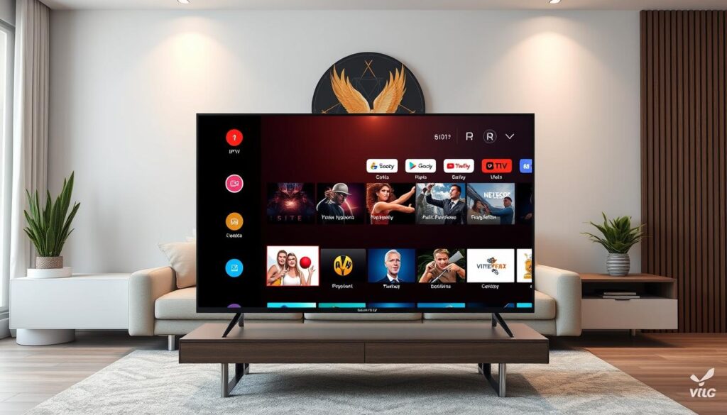 Image of Android TV with IPTV app