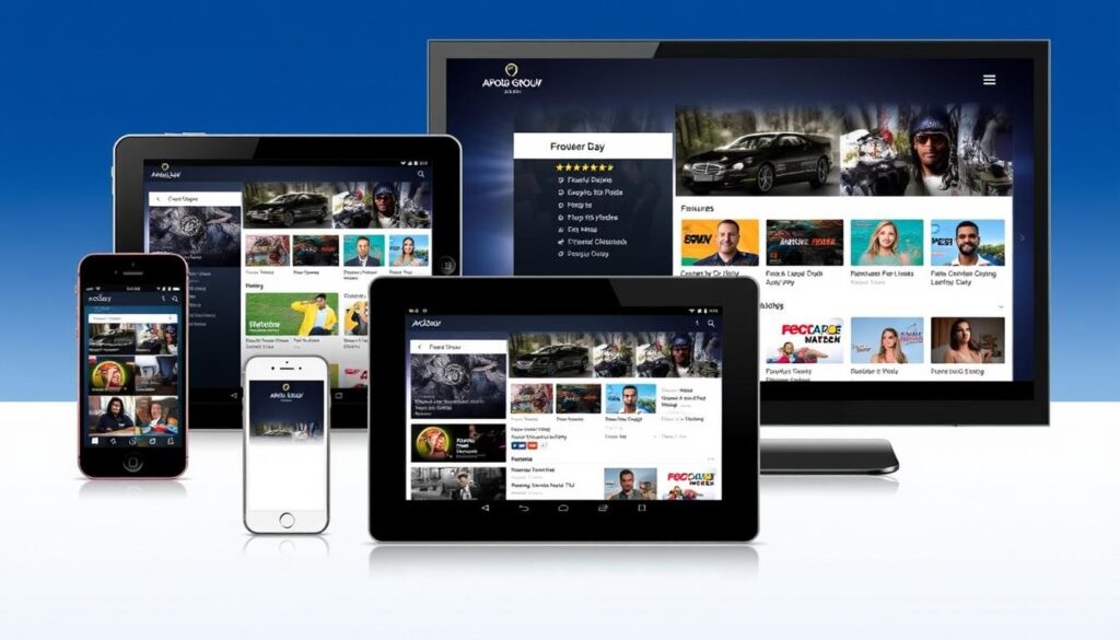 Image of Apollo Group TV app on different devices