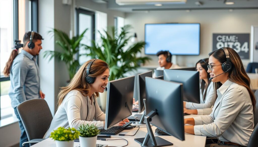 Image of GetMaxTV customer support team in action