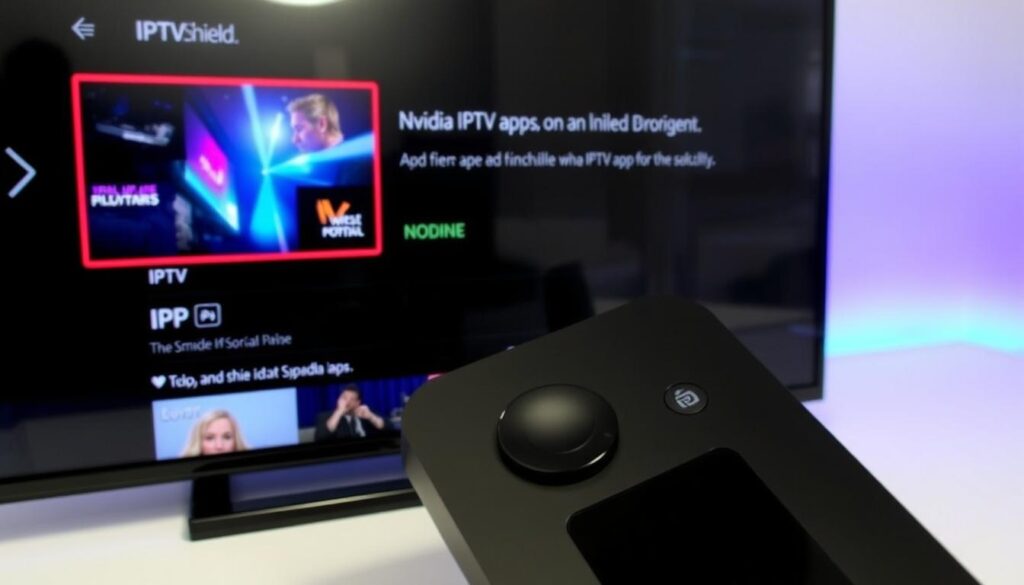 NVIDIA Shield with IPTV app installed