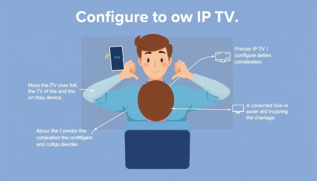 Image of a person easily setting up IPTV on their device