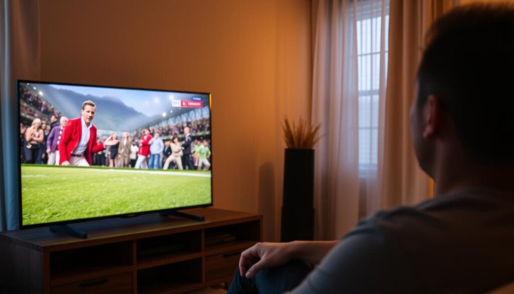 Image of a person streaming their favorite show on IPTV with a VPN connection