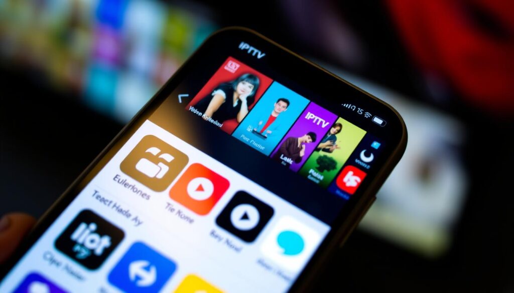 Image of iPhone with IPTV app