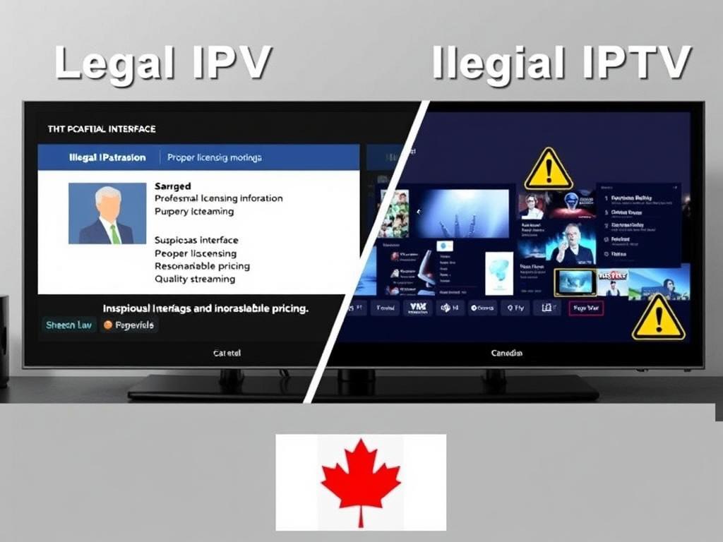 Comparison between legal and illegal IPTV services in Canada