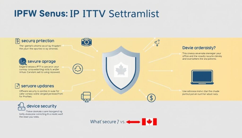 Security checklist for secure 4K IPTV streaming in Canada showing protection measures