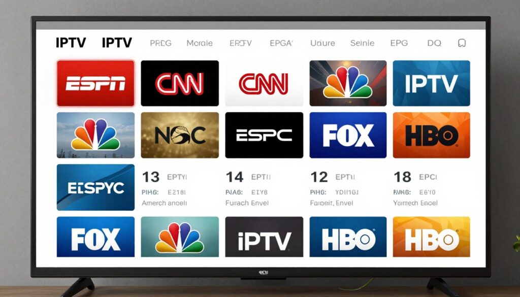 GetMaxTV interface showing channel guide with American networks